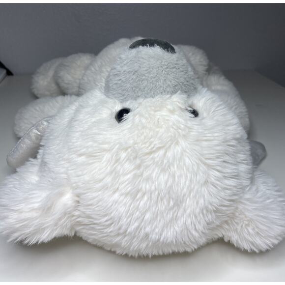 Kellytoy Brooke the Polar Bear Plush 20” White Gray Large Angel Wings - Picture 8 of 12